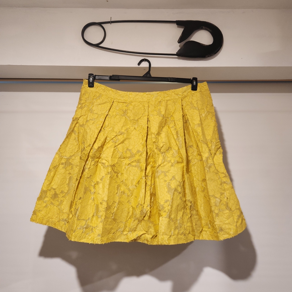Who What Wear Sunny Yellow A-Line Skirt
